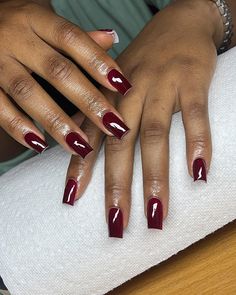 Obsessed EVERYDAY 🍷 #nails #nailsnailsnails Everyday Nail Designs, Short Burgundy Nails, Short Rounded Nails, Detty December, Short Nails Inspo, Colourful Acrylic Nails, Everyday Nails, Natural Nails Manicure, Wow Nails