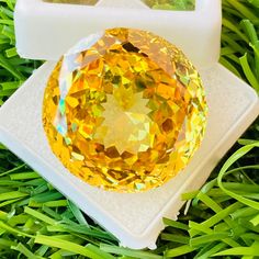 Welcome To, VictoriaDiamondGems Yellow Topaz High Quality Beautiful Amazing Gemstone Pendant Size round shape Gemstone Size-22x22x11MM carat-69.75 and extra gift  Type Of Gemstone:- Yellow  topaz  Gemstone:-  Topaz Dimensions --------- Length: 22mm (approximately) Width:- 22mm (approximately) Depth:: 11mm (approximately) Carat-69.75 Shape:  Round Handling:- 1-2 Working Days Natural/ Lab Created:-  Lab Created ThankYou For Visit My Shop Luxury Round Yellow Gemstones, Luxury Yellow Round Gemstones, Yellow Round Diamond Gemstones, Yellow Gemstones For Wedding, Gold Round Gemstones With Large Stone, Round Diamond Gemstone Gift, Luxury Round Birthstone Gemstones, Luxury Birthstone Gemstones, Round Yellow Citrine Gemstones