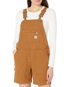 Carhartt Rugged Flex Relaxed Fit Canvas Shortall | Zappos.com Utility Overalls With Patch Pockets For Fall, Casual Cotton Overalls For Outdoor Activities, Cotton Overalls With Pockets For Outdoor Activities, Outdoor Bib Front Overalls With Pockets, Casual Overalls With Pockets For Outdoor, Casual Overalls With Pockets For Outdoor Activities, Fall Shortalls Overalls With Pockets, Brown Workwear Overalls With Pockets, Fall Shortalls With Bib Front And Pockets