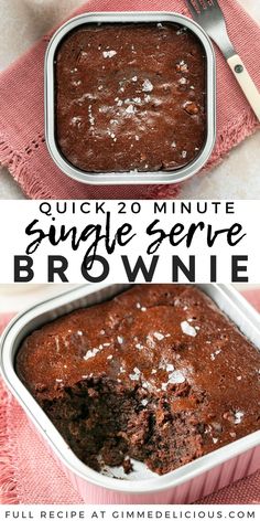 Single Serve Brownie