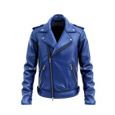 Made to order from 100% genuine leather, this blue jacket is perfect for the bikers who wants a stylish and functional piece of outerwear. The jacket features a classic racing style with  trendy collar style on front, asymmetrical zip closure, and epaulettes on the shoulders. The interior is lined with a soft and comfortable satin lining. Features: Made from 100% genuine leather Trendy Collars Asymmetrical zip closure Epaulettes on the shoulders Satin lining Two zippered pockets on the front One Blue Biker Jacket With Zipper Closure, Classic Blue Long Sleeve Leather Jacket, Blue Moto Biker Jacket With Zipper Closure, Blue Leather Streetwear Outerwear, Blue Leather Outerwear For Streetwear, Blue Biker Leather Jacket For Winter, Blue Moto Biker Jacket For Streetwear, Blue Long Sleeve Biker Leather Jacket, Blue Biker Jacket For Motorcycling