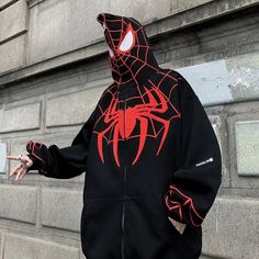 Spiderman Jacket, Embroidered Spider, Mens Dress Jackets, Spiderman Hoodie, Autumn Embroidery, Spiderman Cosplay, Fitted Blazer Jacket, Pilot Jacket, Zip Up Sweatshirt