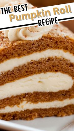 the best pumpkin roll recipe with cream cheese frosting