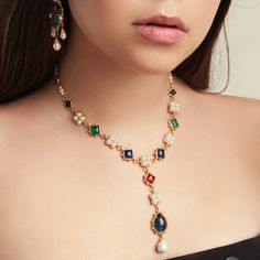 Luxury Jeweled Necklaces For Formal Occasions, Luxury Jeweled Necklace For Formal Occasions, Formal Gold Beaded Kundan Necklace, Elegant Jeweled Gold-plated Necklaces, Elegant Jeweled Gold Plated Necklaces, Gold Plated Jeweled Necklace For Formal Events, Elegant Gold Jeweled Kundan Necklace, Elegant Multi-stone Pearl Necklace Gift, Elegant Gold Multi-stone Kundan Necklace