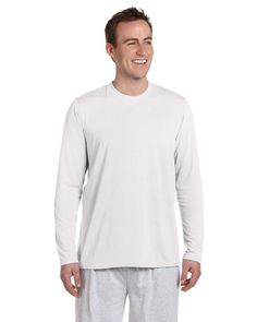 Gildan G424 Performance Long-Sleeve T-Shirt Blank Apparel, Athletic Apparel, Pullover Jacket, Poplin Shirt, Athletic Wear, Pullover Sweatshirts, Hoodie Top, Bottoms Pants, Heat Transfer