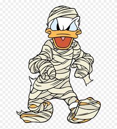 a cartoon character with bandages on his face and legs, wearing a bandaged outfit