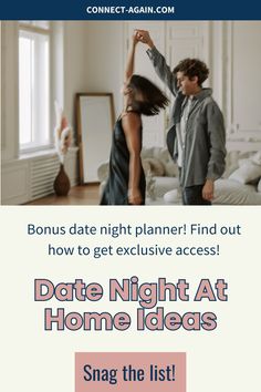 Date night ideas at home are so easy to do! Even better, you'll learn how to get access to a free printable: a date night planner that will make planning dates with your spouse so much easier! Snag the list and planner today! Inexpensive Date, Couples Communication, At Home Dates, Romantic Date Night Ideas, Bedroom Games, Make A Plan, Romantic Dates, Married Couple, Love Languages