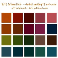 the color scheme for soft autumn park