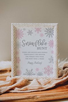 Snowflake Hunt Sign // Winter Baby Shower, Snowflake, Blush Pink Silver, Snow, Baby Girl, Printable Baby Shower Sign - Etsy Pink Snow Baby Shower, Baby Shower Baby Its Cold Outside Theme, Let It Snow Baby Shower Theme, January Baby Shower Ideas Themes, Baby Shower In January Ideas, Baby It's Cold Outside Baby Shower Decor, Baby It’s Cold Outside Baby Shower Theme Centerpiece, Baby Its Cold Outside Baby Shower Food, Pink Snowflake Baby Shower Ideas