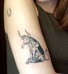 ferdinand the bull tattoo Ferdinand The Bull Tattoo, The Bull Tattoo, Ferdinand The Bull, Ferdinand The Bulls, Bull Tattoo, Bull Tattoos, The Bull, Tattoo Placement, Arm Tattoo