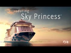 a large cruise ship in the ocean with sky princess written on it's side