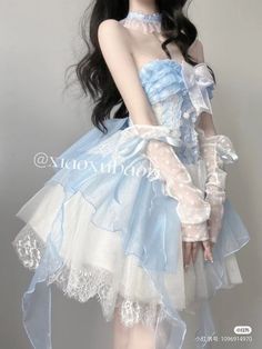 Fashion Reference, Blue Outfits, Old Fashion Dresses, Concept Clothing, Kawaii Dress, Pretty Prom Dresses, Fairytale Dress, Fairy Dress