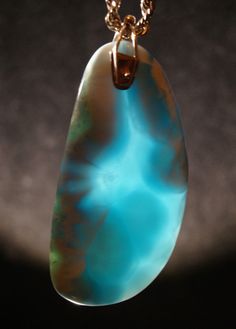 Larimar is a rare blue variety of pectolite found only in the Dominican Republic, in the Caribbean. Edgar Cayce predicted that on one of the Caribbean islands, being the remnants of Atlantis, a blue stone of Atlantean origin would be found with extraordinary healing attributes. In 1974, Larimar was found in the Dominican Republic. Vishuddha Chakra, The Caribbean Islands, Edgar Cayce, The Dominican Republic