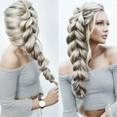 Braid Fishtail, Wedding Braid, Medium Long Hair, Hair Wedding, Wedding Idea, Long Blonde Hair, Unique Hairstyles, Hair Dos