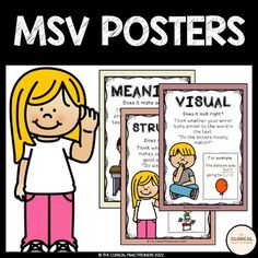 msv posters for students to use with their own words and pictures on the wall