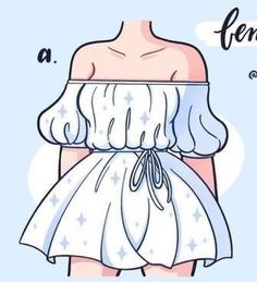 a drawing of a woman in a white dress with stars on her chest and the words fem written below it