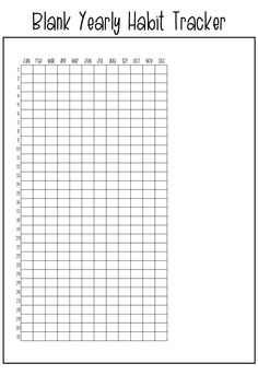 blank early habit tracker with the words blank early habit tracker in black on a white background