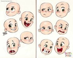 an image of cartoon faces with different expressions