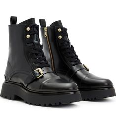 Platform Combat Boots, Womens Combat Boots, Clothing Pieces, City Outfits, Studded Boots, Combat Boot, Leather Chelsea Boots, Faux Leather Leggings, Boots For Women