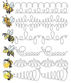 the letters and numbers are drawn with bees