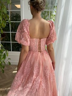 Teuta Matoshi Dresses, Matoshi Dress, Teuta Matoshi, Net Dress, Corset Bustier, Custom Size Dresses, Glam Dresses, Puffy Sleeves, Sweet Dress