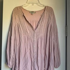 Blush Pink Blouse Never Worn Size Petite Chic Mauve Blouse For Summer, Casual Mauve Summer Blouse, Casual Mauve Blouse For Spring, Casual Mauve Blouse For Summer, Mauve Bohemian Tops For Spring, Blush Pink Blouse, Pink Blouse, Blush Pink, Blush