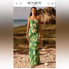 New With Tags Sold Out Xs Size! Runaway The Label, Perfect Vacation Dress Runaway The Label, Vacation Dresses, Maxi Dress, Yellow, Womens Dresses, Green, Dresses, Women Shopping, Color