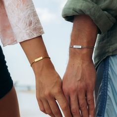 Custom Minimal Bracelet Set – Customcuff Engraved Gifts For Boyfriend, Engraving Ideas For Him, Engraved Bracelets For Him, Couple Bracelets Gold, Engraving Ideas Jewelry, Couple Friendship Bracelets, Couples Jewelry Bracelets, Bracelet For Boyfriend, Gift For Boyfriend Christmas