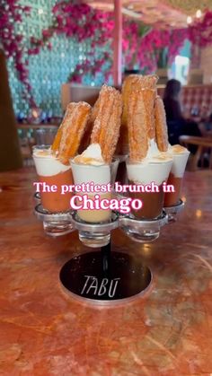 the pretzels brunch in chicago is served with ice cream and whipped cream