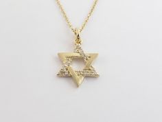 14k Yellow Gold Jewish Star Of David Diamond Necklace 14" 16" 18" 20" - Great Necklace for Kids And Women by KaratCarat on Etsy https://www.etsy.com/listing/689582053/14k-yellow-gold-jewish-star-of-david Gold Diamond Necklace With Star Of David For Gift, 14k Gold Star Of David Necklace For Anniversary, Gold Star Of David Necklace For Anniversary, Necklace For Kids, Diamond Charm Necklace, Gold Rosary, Jewish Star, Diamond Star, Diamond Charm