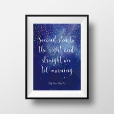 a blue and white poster with the quote, you have that place between them and where you