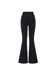 MO&Co. Women's Super Stretch Flared Pants Made with comfortable and stretchy fabric, these high-waisted pants are perfect for any occasion. The flattering flare silhouette and classic black color make them versatile for both casual and dressy outfits. Features : - High waist, full length- Stretchy slim flared silhouette Code: MBC4PAT021The back length of size M is 105cmMATERIALS & CARE Material: 89.5% Polyamide 10.5% SpandexREMINDER: All items are measured manually. Please note that it's reasona Black Flare Pants Aesthetic, High Waisted Flared Pants, Flare Black Pants Outfit, Black Classic Pants, Shuffle Outfit, Black Flare Pants Outfit, Flared Black Pants, Lululemon Flare Leggings, High Waist Black Pants