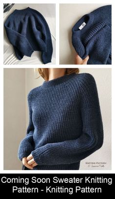 the knitting pattern for this sweater is easy to knit and looks great on someone's body