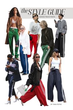 Elevate Your Everyday: 5 Fall Trends You Can Actually Wear Wide Leg Pants Adidas, Comfortable Sporty Outfits, 2024 Cute Outfits, Addias Outfits For Women Pants, Adidas Street Style Women, Styling Adidas Track Pants, Green Adidas Track Pants Outfit, Adidas Red Pants Outfit, Wide Leg Adidas Pants Outfit