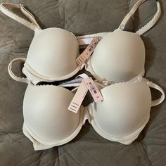 ***Sold*** On Hold For Purchase*** Victoria Secrets, Body By Victoria Push Up Bra, Champagne, Size 32b, Nwt *$30 Each Bras Victoria's Secret, Acid Bath, Victorias Secret Set, Beautiful Closets, Satin Bra, Oc Inspo, Seductive Clothes, Victoria Secrets, Baddie Hairstyles