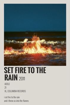 the cover of set fire to the rain 2011 album, with an image of a wave crashing