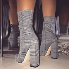 Wedges Heels, Chunky High Heels, Outfit Trends, Shoe Closet, Shoes Shop, Womens Ankle Boots