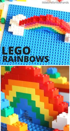 the lego rainbows are made out of plastic bricks