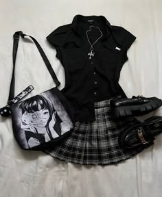 Grunge Goth, Edgy Outfits, Casual Style Outfits, Visual Kei, Mode Inspiration, Lookbook Outfits