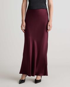 100% Washable Silk Maxi Skirt Burgundy Skirt, Silk Maxi Skirt, Womens Maxi Skirts, Silk Cami, Silk Maxi, Beautiful Skirts, Silk Skirt, Long Maxi, Mulberry Silk