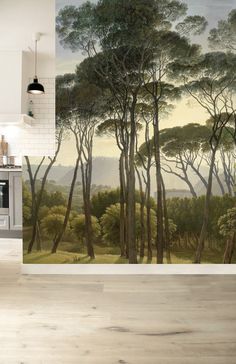 Golden Age Landscapes 380 Wall Mural by KEK Amsterdam Koti Diy, L Wallpaper, Forest Wall Mural, Italian Landscape, Wallpaper Accent, Popular Wallpaper, Wallpaper Online, Accent Wallpaper, Passionate People