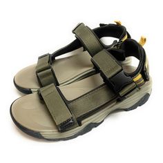 Get Ready For Your Next Outdoor Adventure With These Ozark Trail Trek Sandals. Designed For Comfort And Durability, These Sandals Feature An Open Toe And Ankle Strap With Hook And Loop Closure For A Secure Fit. The Solid Pattern In Olive Green, Yellow, Black, And Grey Makes Them A Stylish And Comfortable Choice For Travel, Activewear, Outdoor Activities Or Casual Wear. Conditions: New Without Tags, Never Worn, It Has A Couple Of Very Tiny Scratches On Left Sandal. See Photos. Breathable Adjustab Casual Sport Sandals With Round Toe For Outdoor, Casual Khaki Sandals For Outdoor, Casual Khaki Outdoor Sandals, Casual Ankle Strap Sandals For Outdoor, Casual Khaki Sandals For The Beach, Casual Khaki Sandals For Summer, Casual Adjustable Sport Sandals With Round Toe, Casual Sport Sandals With Adjustable Round Toe, Green Casual Closed Toe Sport Sandals