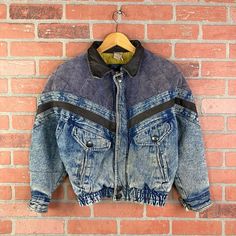 Vintage 80s 90s Distressed Blue Denim Corduroy Leather Trim Bomber Jacket Women's Size - Medium ( Runs Smaller Fits Like Women's Xs/S) Condition - Good Condition ( Has Some Wear Due To The Age Of Jacket, See Pics) Color - Blue Measurements Top To Bottom - 23" Pit To Pit - 21" Sleeves - 26" Distressed Fitted Retro Outerwear, Retro Distressed Fitted Outerwear, Retro Fitted Distressed Outerwear, 90s Style Denim Blue Winter Outerwear, Retro Washed Denim Jacket For Winter, Retro Denim Blue Jacket For Winter, Fitted Acid Wash Denim Jacket For Winter, 90s Style Denim Blue Jacket For Winter, Vintage Blue Denim Outerwear