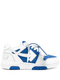 white/cerulean blue calf leather signature Arrows motif signature Zip Tie tag logo patch at the tongue branded heel counter contrast stitching colour-block panelled design round toe perforated toebox front lace-up fastening padded ankle branded insole rubber outsole Off Whie Shoes, White Low-top Custom Sneakers With Logo-print Tongue, Off White Brand Shoes Women, Blue Off White Shoes, Blue Sporty Sneakers With Logo, Blue Sporty High-top Sneakers With Logo, Blue Lace-up Sneakers With Logo Print, Blue Lace-up Sneakers With Logo, Blue Leather Sneakers With Logo Print