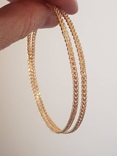 22 Karat Gold Bangles, Everyday Bangles Gold, Simple Gold Bangles For Daily Use, Dailywear Bangles Gold, Daily Wear Gold Bangles Indian, Daily Use Gold Bangles Indian, Silver Braided Bracelet