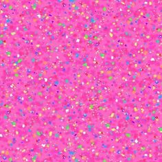 a pink background with colorful confetti on it