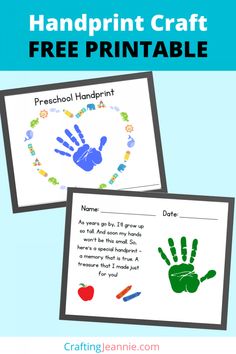 Back to School Handprint Poem - Free Beginning Of School Handprint Craft, Preschool Crafts For First Day Of School, Fun Beginning Of The Year Activities, Handprint Activity For Preschool, Beginning Of The Year Art Projects Preschool, Handprint First Day Of School, 1st Day Of School Handprint Craft, 1st Day Of School Crafts For Toddlers, All About Me Poems For Preschool