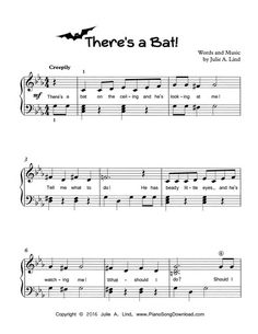 there's a bat sheet music