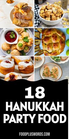 Discover a collection of delicious Hanukkah food recipes perfect for celebrating the holiday with family and friends. From traditional latkes to mouthwatering sufganiyot, these easy-to-make dishes are full of flavor and sure to be a hit at your Hanukkah party. 
| Hanukkah Food Recipes | Hanukkah Foods | Hanukah Menu | Classic Jewish Recipes, Hanukkah Food For Kids, Hanukkah Food Recipes, Hanukkah Menu Ideas, Jewish Appetizers, Hanukkah Appetizers, Savory Kugel, Jewish Food Recipes