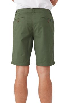 A flat front and classic Bermuda length make these stretchy, breathable cotton shorts a great choice for enjoying sunny days and casual nights. 98% cotton, 2% elastane Machine wash, dry flat Imported Green Cotton Bottoms With Built-in Shorts, Cotton Cargo Shorts For Summer, Cotton Bermuda Shorts With 5-inch Inseam For Summer, Summer Cotton Bermuda Shorts, Classic Cotton Bermuda Shorts For Summer, Casual Solid Color Cotton Bermuda Shorts, Casual Solid Cotton Bermuda Shorts, Knee-length Cotton Bermuda Shorts For Spring, Cotton Knee-length Bermuda Shorts For Spring